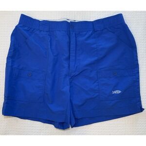 AFTCO Bluewater Fishing Shorts Mens 42 Blue Cargo Utility Performance Outdoor